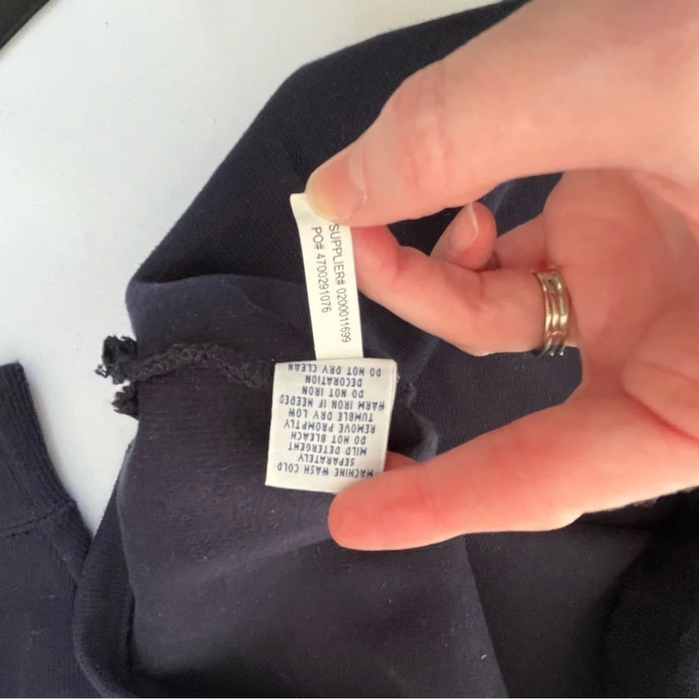 Polo by Ralph Lauren Navy Quarter-Zip Pullover Red Pony Size Large